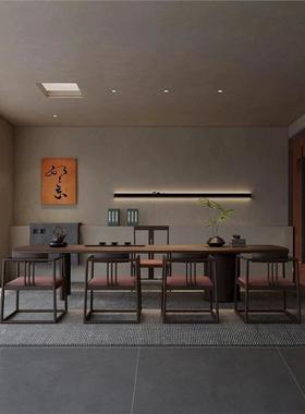 NNX柳作新中式茶桌椅组黑茶合实泡茶台阳台实木办木公室檀茶几茶