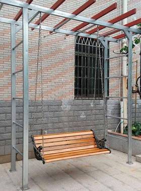 千双吊椅户外家用阳庭院休台秋闲成人儿童人摇IXC椅休闲实木荡秋