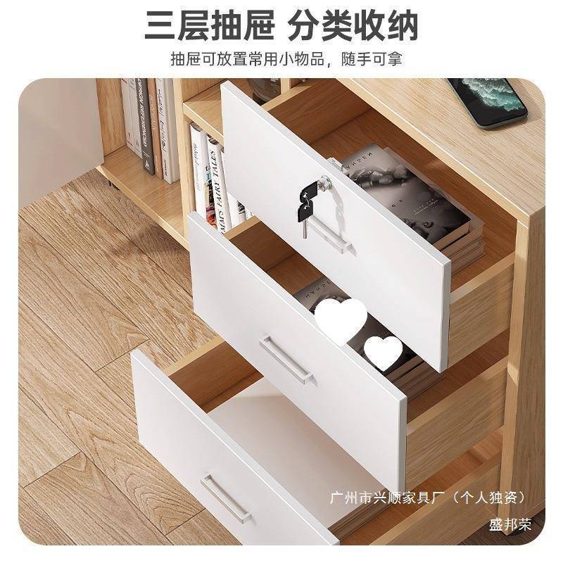 收熙唐办公柜文件柜资料柜矮柜带锁小柜子抽屉式收纳组合落地桌底