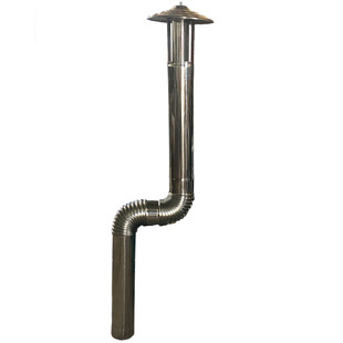 不锈钢烟囱农村柴火土灶烟筒家用采D暖炉锅炉排烟管烟冲帽弯头配