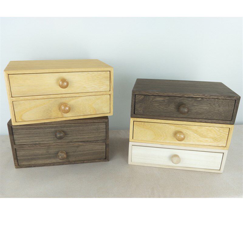 办公小型电脑显j示器液晶桌面抽屉式收纳增高实木质柜杂储物整理