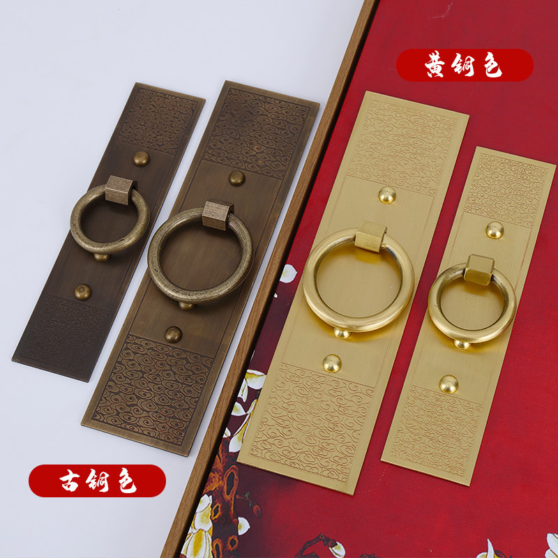 中式仿古纯铜大木门拉手门环老y式房门黄铜拉环免打孔庭院门铜把,基础建材,小拉手,淘宝优惠券,粉丝福利购,淘宝优惠卷