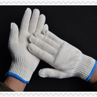劳保手套包e邮线棉线厂家直销工作加厚耐磨白手套纱手套尼龙劳工