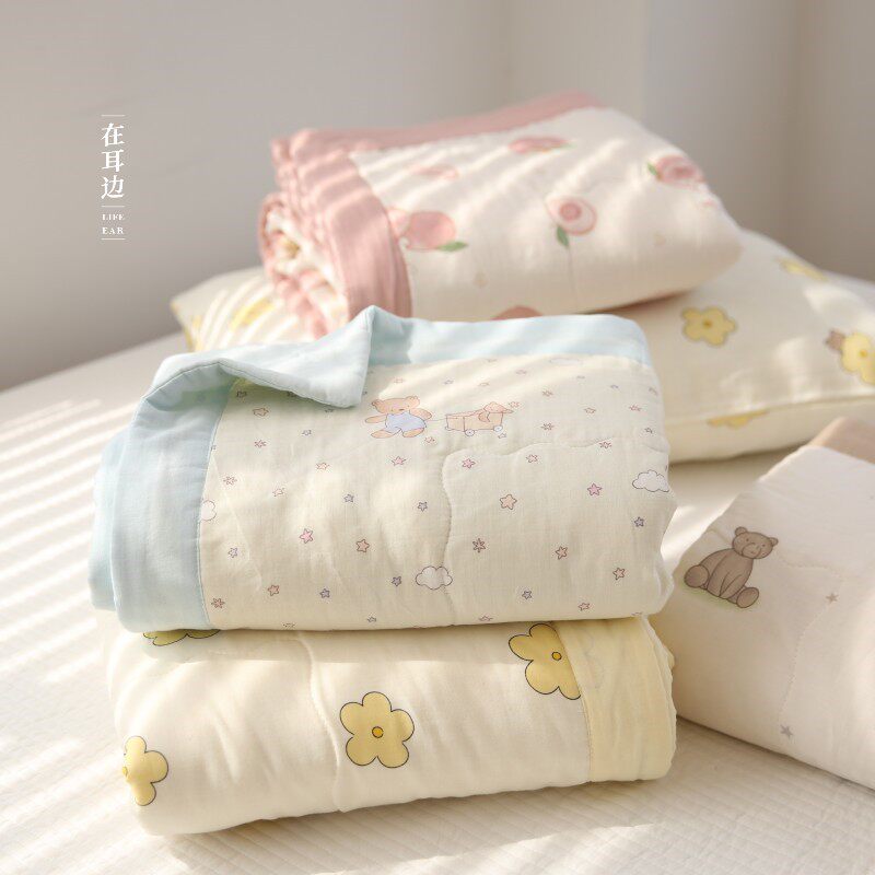 A类双层纱儿童夏被可水洗空调被B夏凉被夏天薄被子宿舍单人棉被芯,床上用品,棉花被,淘宝优惠券,粉丝福利购,淘宝优惠卷