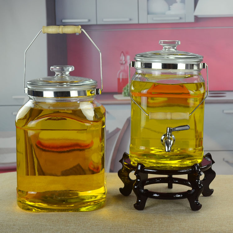 装油瓶 厨d房 家用大号玻璃油壶防漏储油罐大容量5l花生油食用油