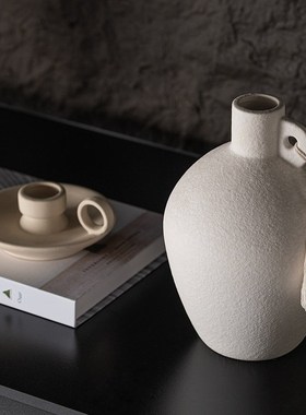 高级感复古组合软装饰品摆件中古玄关客厅餐厅侘S寂风壁龛陶瓷摆