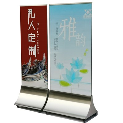 双面立式落地不锈钢制作展示广告牌F标牌水牌立牌海报架指示牌定