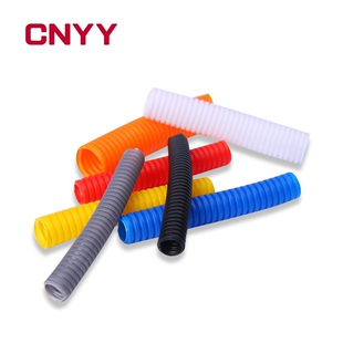 PE加厚波纹软管PA尼龙波纹管PP阻燃穿线管开P口软管闭口线束护套