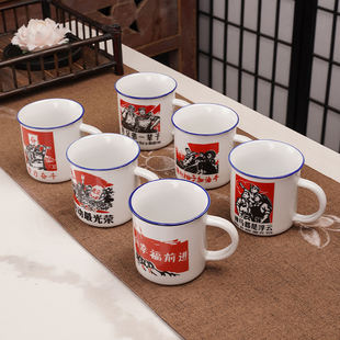 怀旧语录瓷器茶壶陶瓷大容量饭店凉水壶大号热水R壶提梁泡家用茶