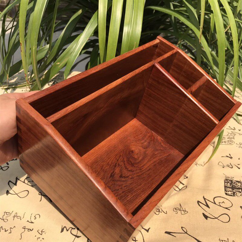 红木收纳盒缅甸花梨榫卯实木木A制桌面收纳中式树瘤樱木多用纸巾