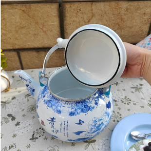 特价加厚搪瓷家用烧水壶煮咖啡奶茶户外茶壶N凉白开水壶餐厅煮药