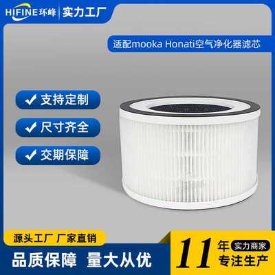 适用mooka Honati 空气净化器滤芯 Allo Fillo Halo复合hepa滤网