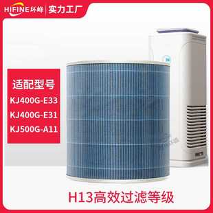适用美的空气净化器滤网KJ400G-E33 KJ400G-E31 KJ500G-A11滤芯