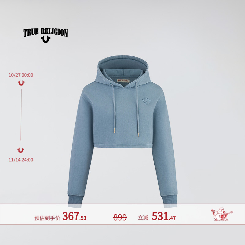 TrueReligion女士休闲连帽卫衣