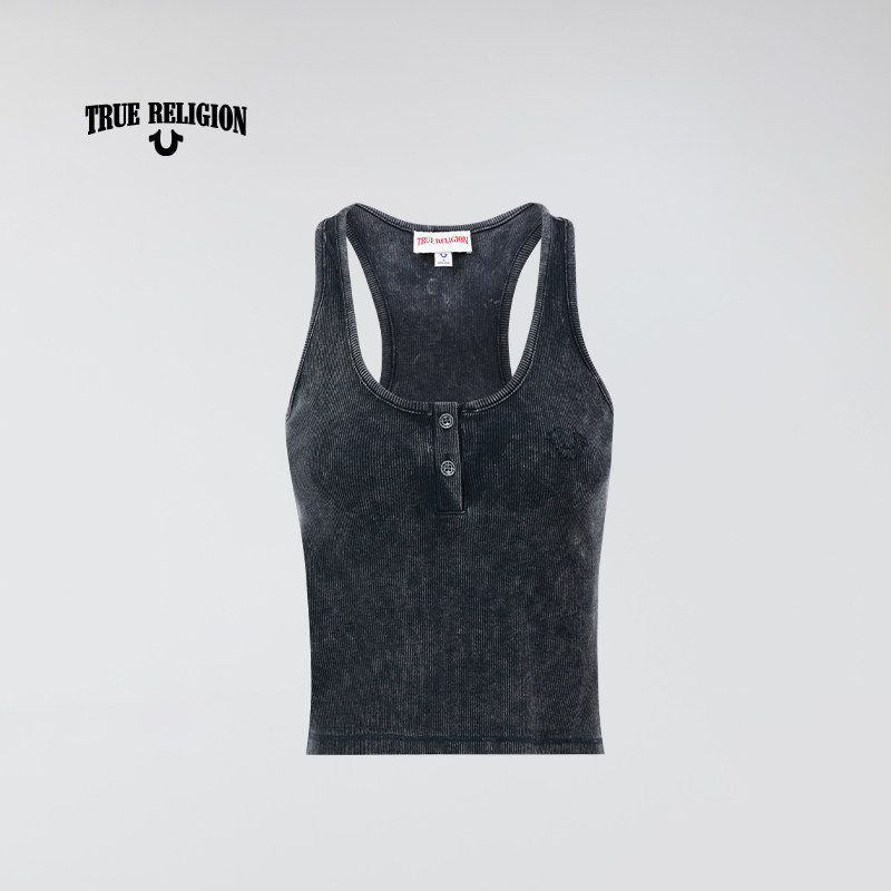 TrueReligion春夏女纯色美式辣妹修身内搭背心