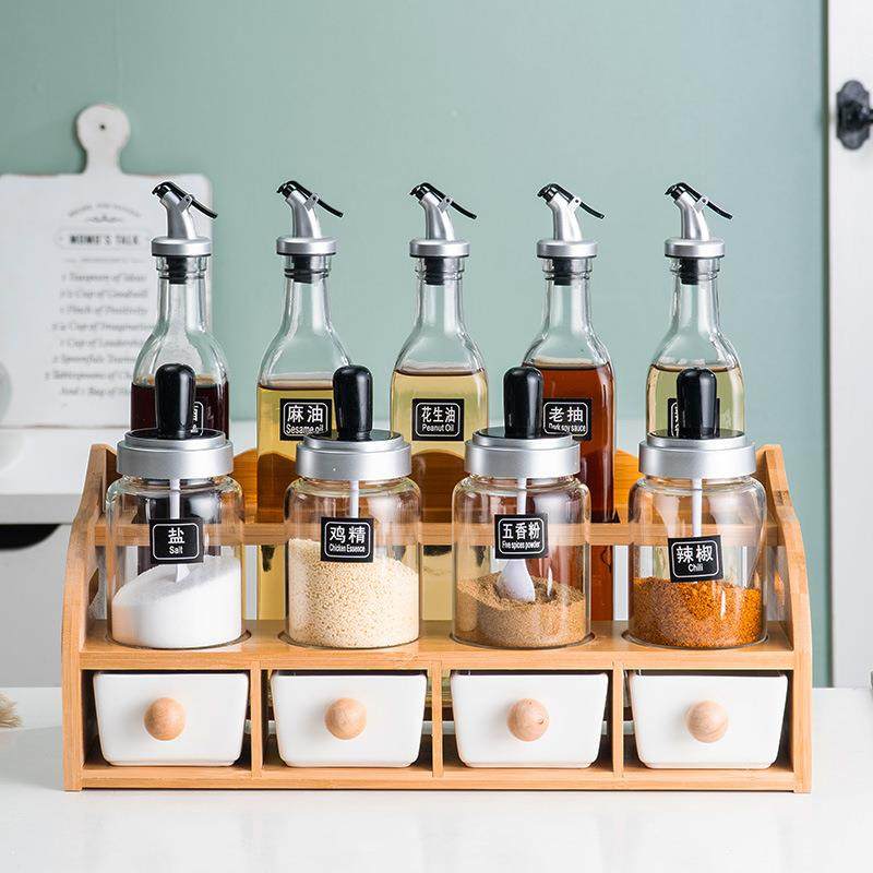 创意陶瓷调料盒套装家用厨房收纳调料罐勺盖一体调味罐组合,厨房/烹饪用具,调味瓶罐/调料研磨器,淘宝优惠券,粉丝福利购,淘宝优惠卷