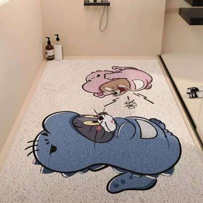 丝圈浴室防滑地垫洗澡专用满铺隔凉镂空淋浴脚垫儿童防摔沥水脚垫