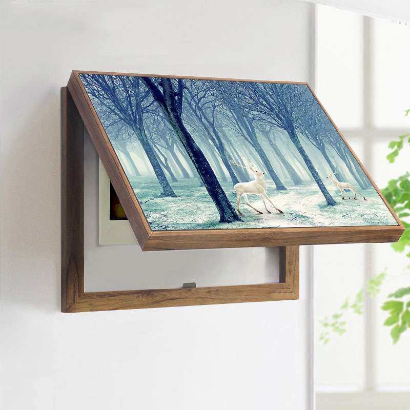 现代电表箱装饰画抽象简约翻盖配电箱遮挡画电闸开关盒弱电箱