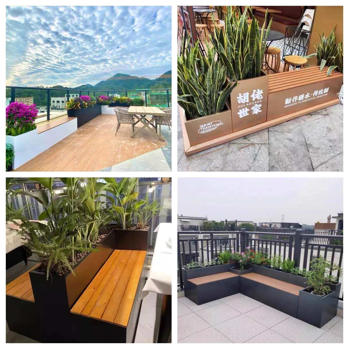 户外不锈钢坐凳花箱组合隔断长凳售楼部休息卡座花槽铁艺花架花坛,基础建材,塑木,淘宝优惠券,粉丝福利购,淘宝优惠卷