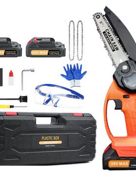 6锂电锯手18152持用单手锯寸大功率充电式迷你链锯园林修枝伐木工