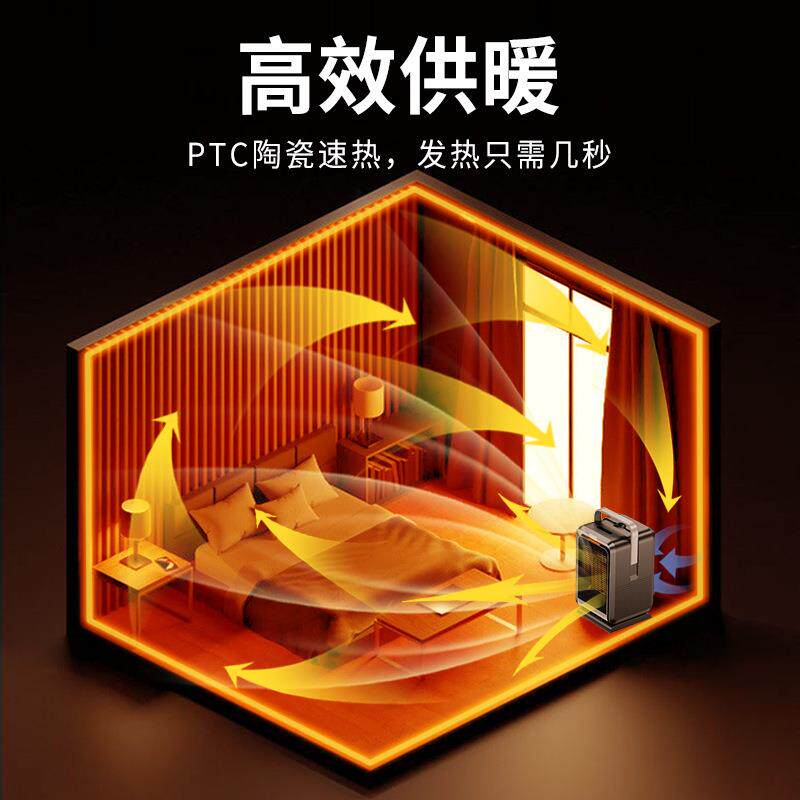 2025新款桌面暖风机家用办公室暖手暖脚取暖器冷暖两用节能省电款