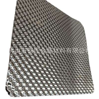 排气管三元崔化隔热罩304不锈钢压花板双面凹凸波纹板1米宽隔热板