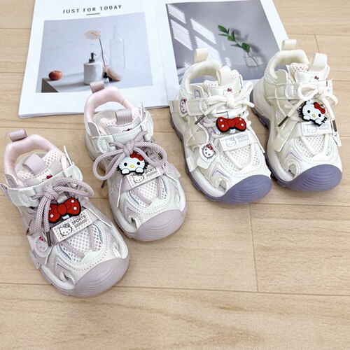 2026夏季新款女童运动凉鞋带挂件HelloKitty卡通女童运动户外涼鞋