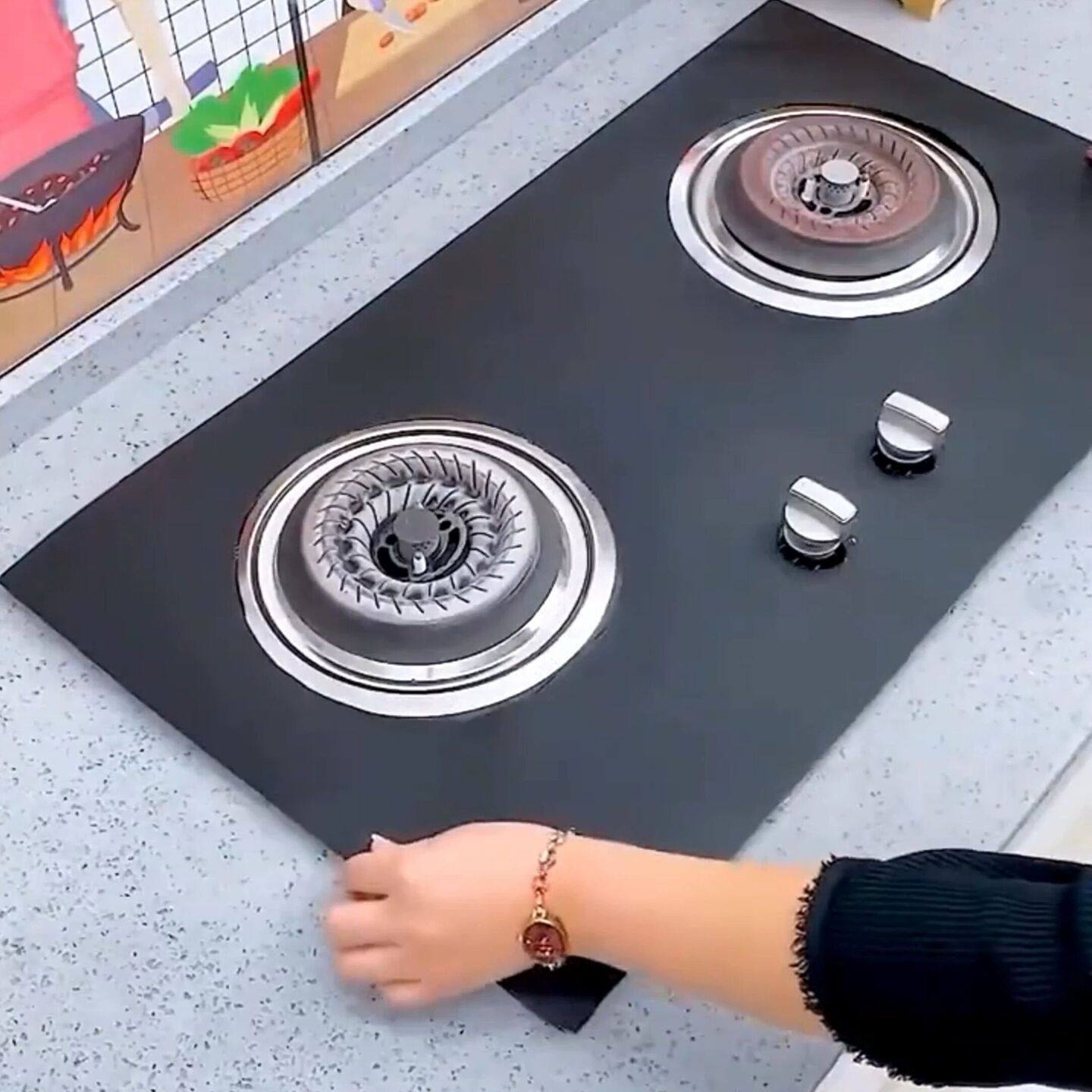 厨房灶台垫防油耐高温煤气灶防护垫可反复用清洁垫燃气灶防污贴纸,居家布艺,桌布,淘宝优惠券,粉丝福利购,淘宝优惠卷