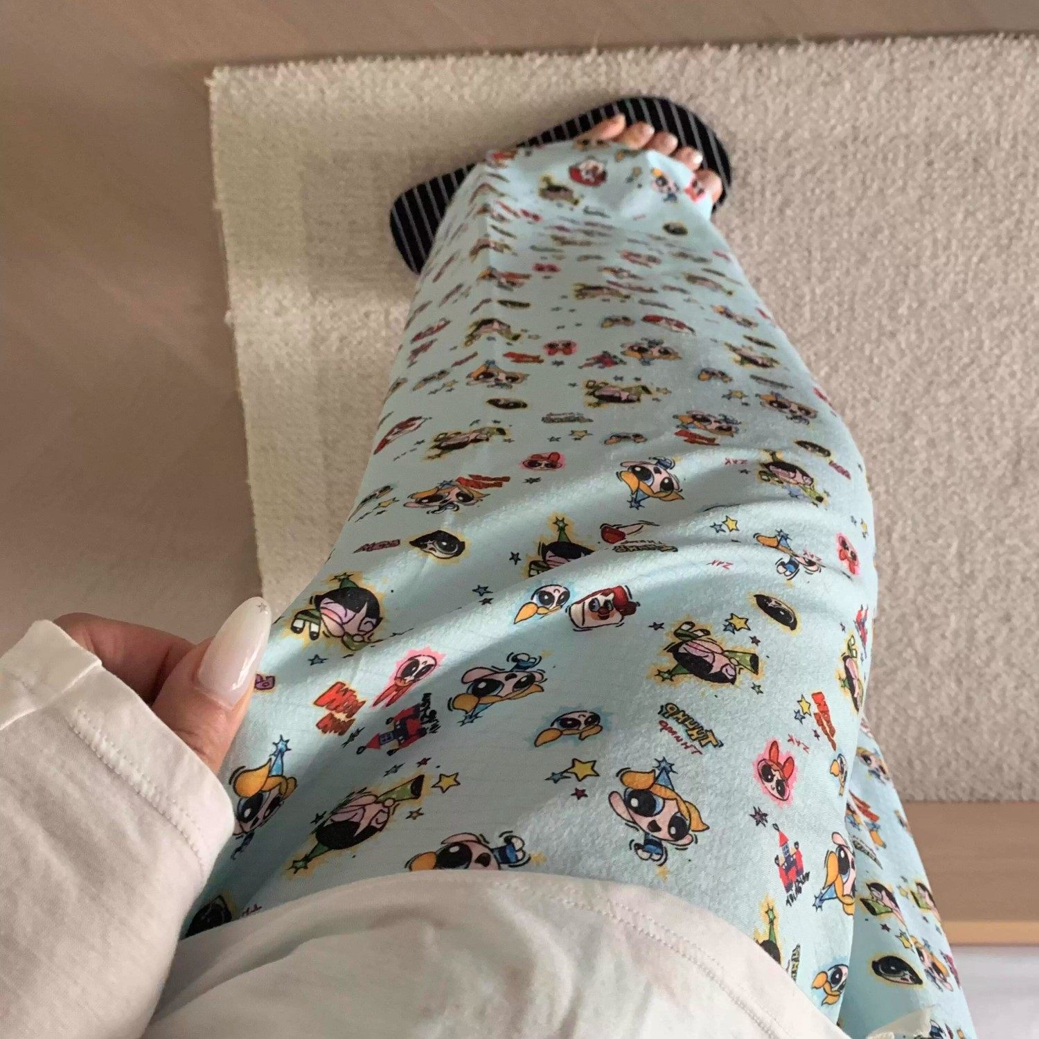飞天小女警遛弯裤可爱裤子女款夏薄款宽松慵懒风可外穿通勤凉凉裤