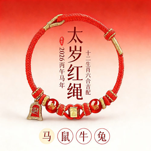 马年本命年红绳手链编织生肖鼠牛兔太岁手绳六合男女玛瑙情侣手链