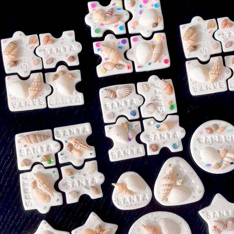 海星贝壳冰箱贴磁性贴冰箱装饰留言贴吸铁石手工材料包可制定,家居饰品,木雕,淘宝优惠券,粉丝福利购,淘宝优惠卷