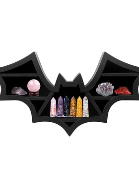 Bat Crystal Shelf 万圣节蝙蝠水晶展示收纳架哥特女巫幽灵架