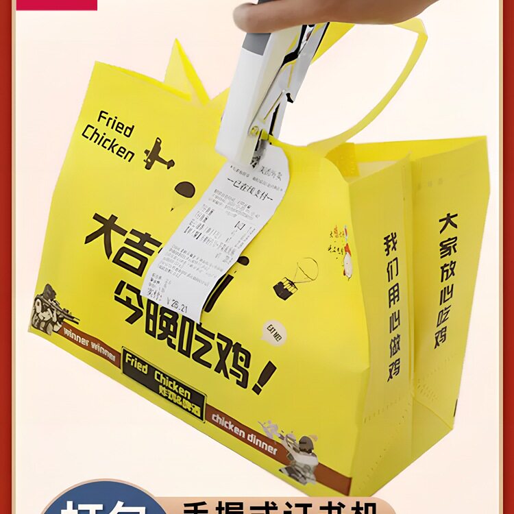 手握式订书机外卖打包单子商用钉书机订书器订书钉小号手持省力加