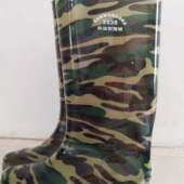 加绒迷彩牛筋耐磨雨鞋 雨靴38公分左右 高筒加厚防滑防水胶鞋 男士