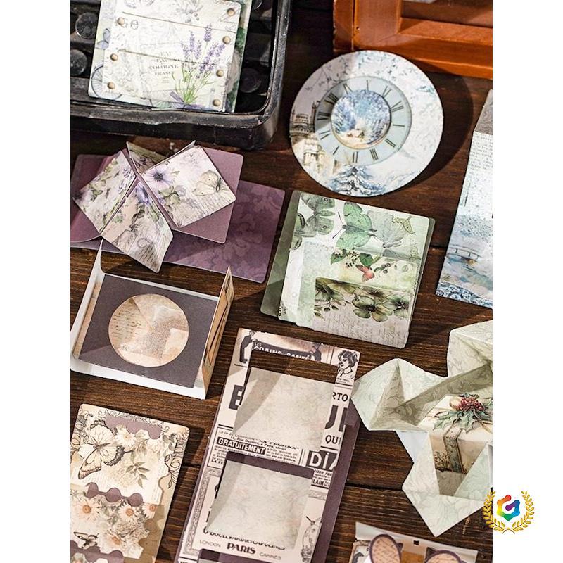 ∈语闲复古手工机关本时间漫步创意diy手帐立体书材料包小机关素