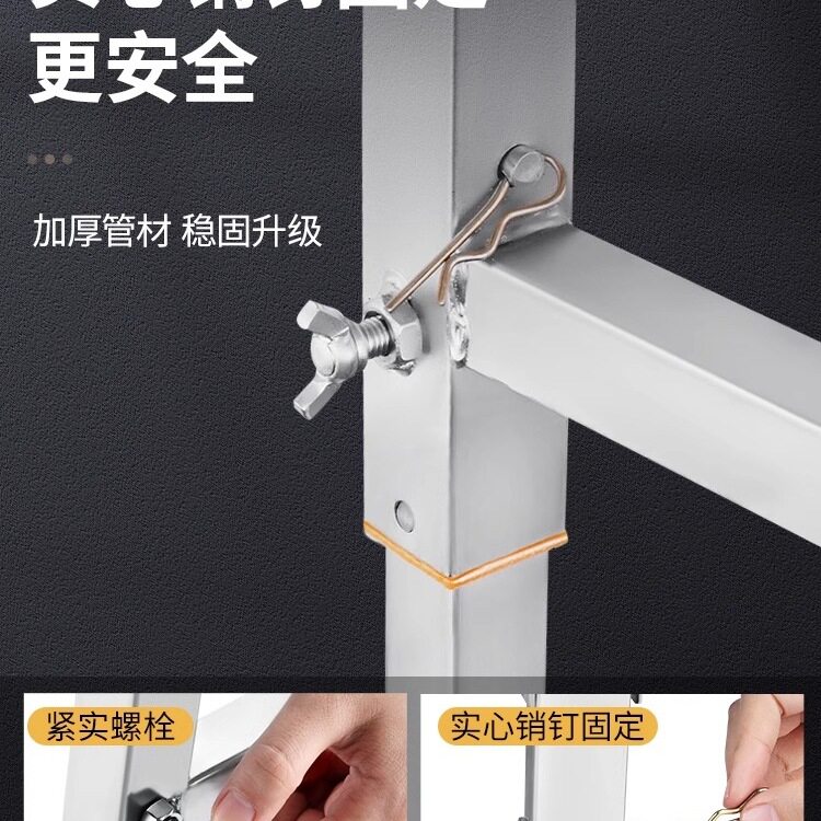 马凳折叠升降加厚装修施工刮腻子脚手架厂家直销室内便携梯子平台