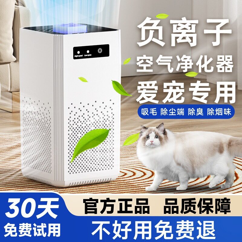 空气净化器家用除甲醛室内烟味除臭吸宠物浮毛负离子去异味净化机