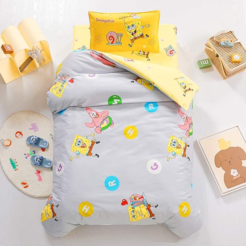 海绵宝宝派大星被子幼儿园三件套全纯棉婴儿童入园六件套被褥