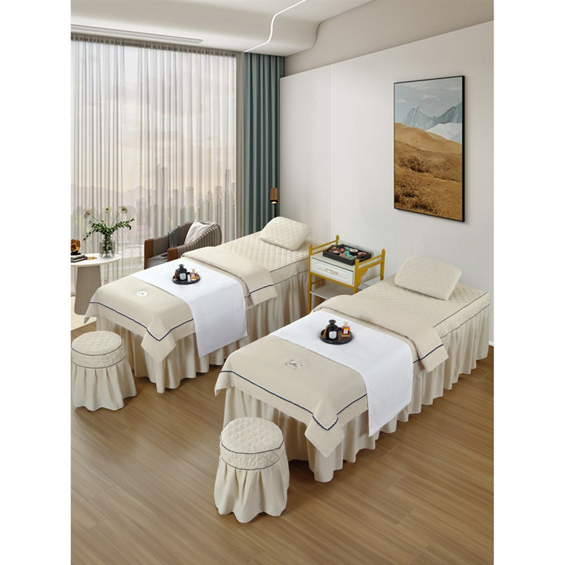 美容院专用铺床单床罩枕套四件套床按摩床配套院理疗推拿洗头床罩