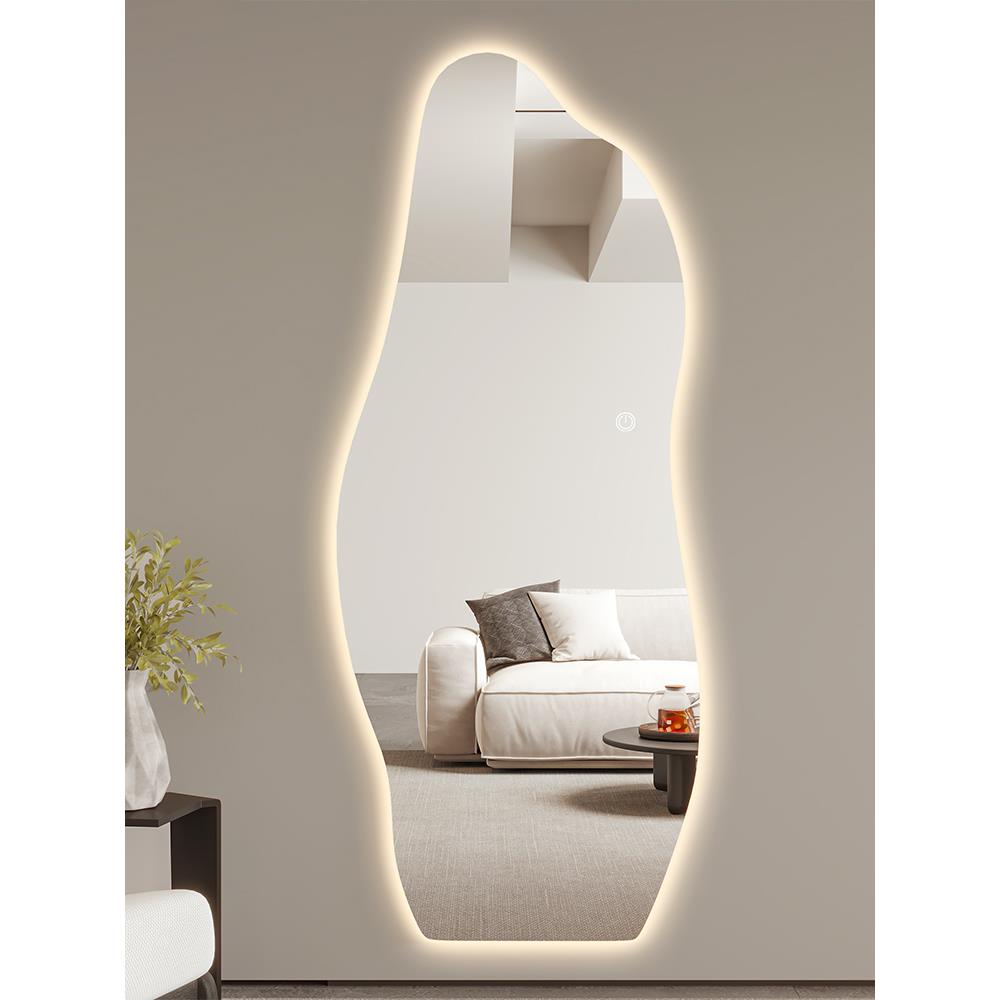 LED智能全身镜化妆云朵镜子穿衣壁挂服装店不规则异形带灯落地镜