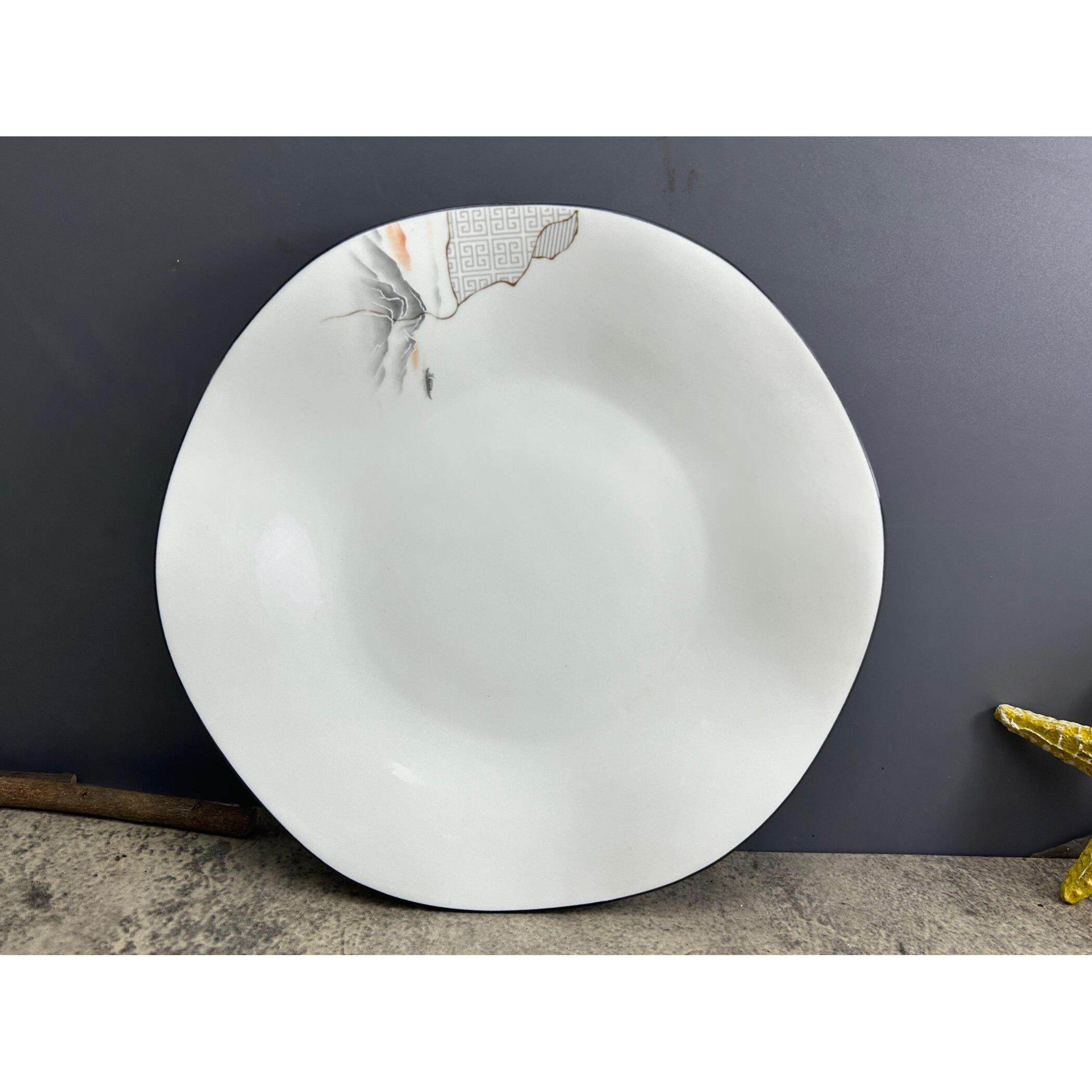 陶瓷花边盘沙拉盘西餐盘家用菜盘碟浅盘菜碟西式餐具创意餐厅菜盘,厨房/烹饪用具,配菜/备菜盘,淘宝优惠券,粉丝福利购,淘宝优惠卷