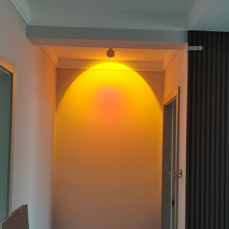落日灯筒灯日落玄关日不落射灯洗墙灯气氛灯网红壁画夕阳灯背景墙