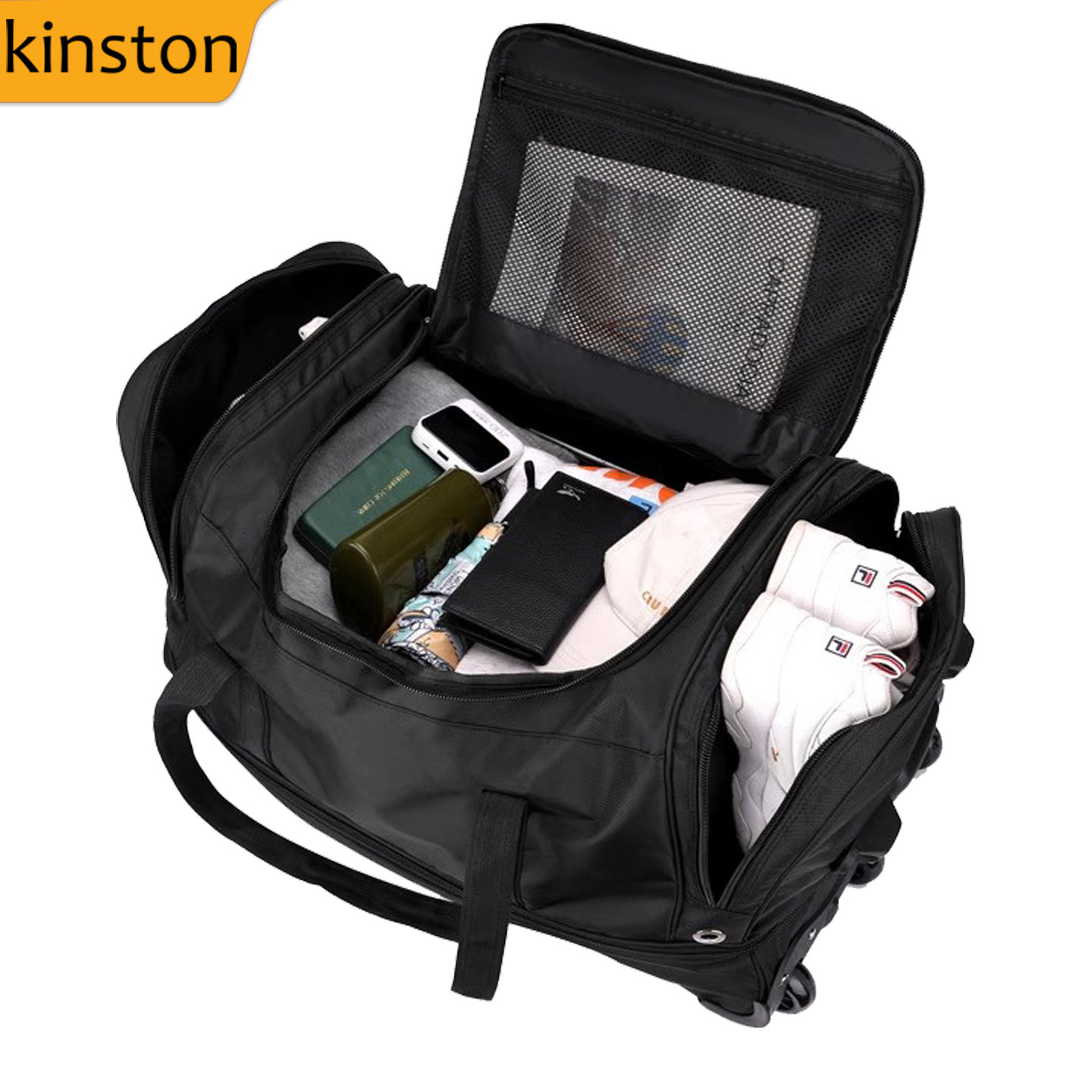 2025新款拉杆包学生住校旅行行李包大容量可折叠可背带鞋位手提包