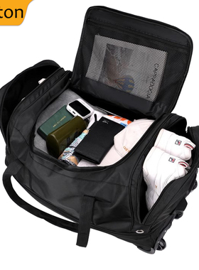 2025新款拉杆包学生住校旅行行李包大容量可折叠可背带鞋位手提包