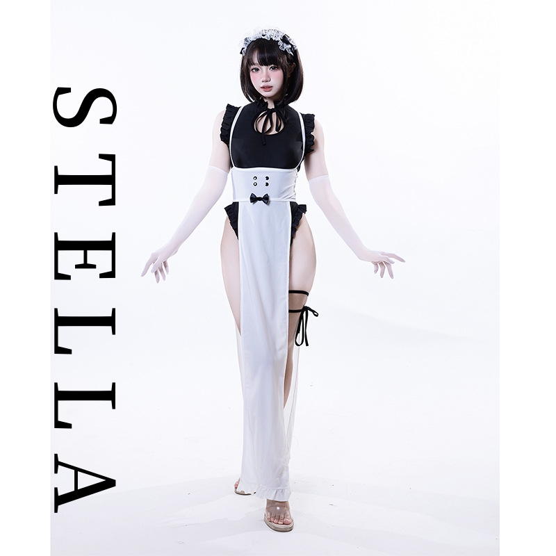 【正版】长款可爱女仆连体衣套装