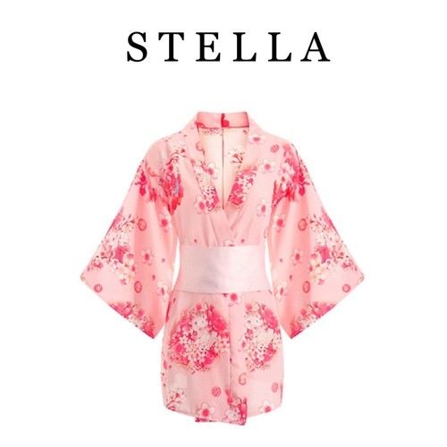 STELLA日系樱花猫咪和服COS套装