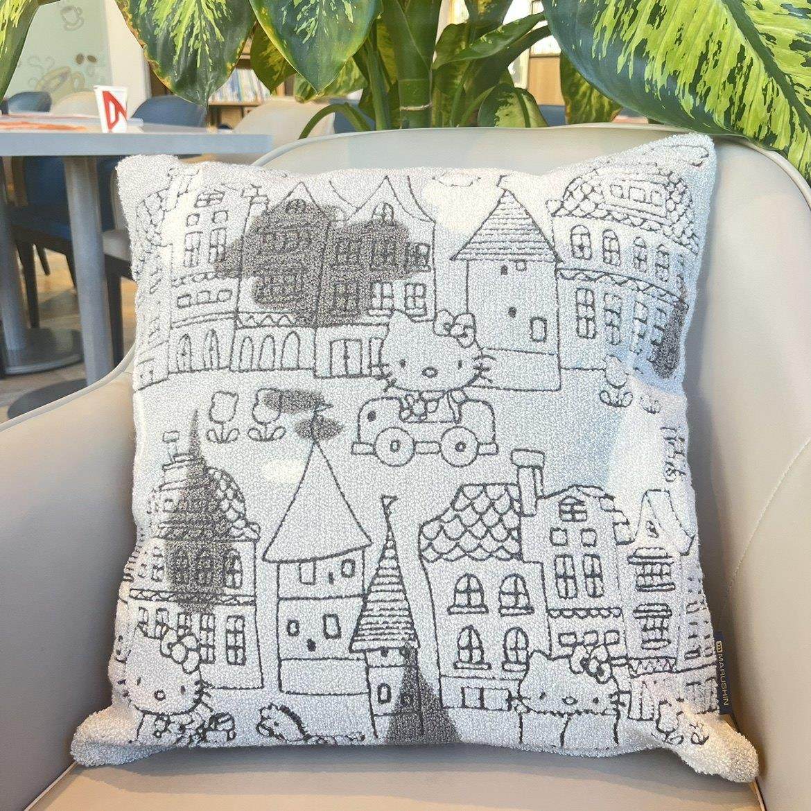 日单新品你好小猫刺绣帆布抱枕套靠垫套沙发靠背椅子靠垫抱枕套,居家布艺,靠垫/抱枕,淘宝优惠券,粉丝福利购,淘宝优惠卷