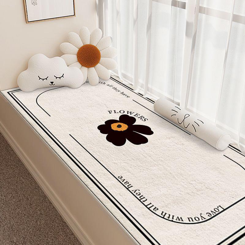 主卧网红飘窗垫窗台垫卧室毯子秋冬轻奢2023新款ins风阳台垫定做