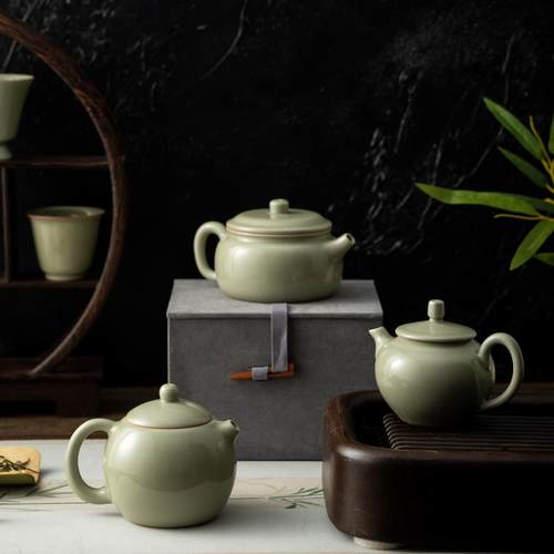 玉堂窑茶具主人杯泡茶壶集思壶西施壶德钟 钟壶陶瓷品茗轻奢