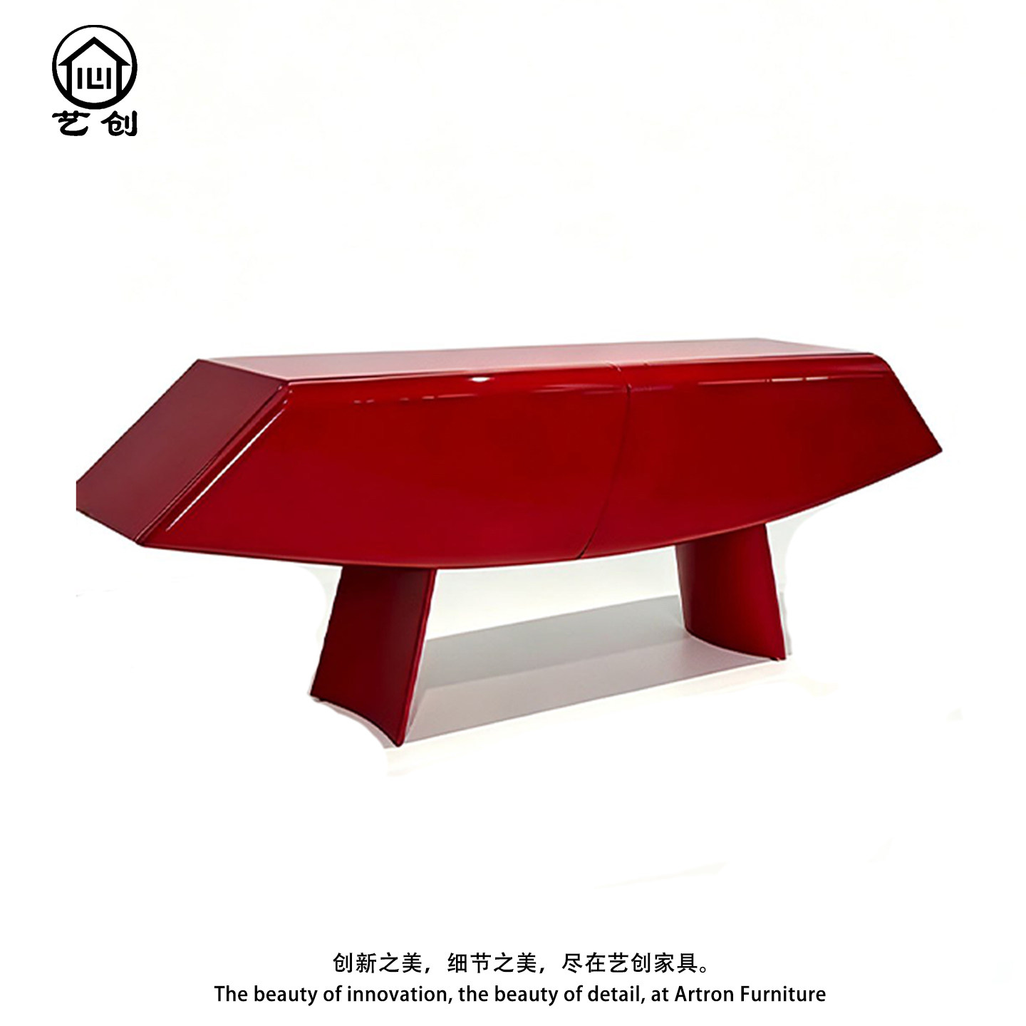 创意高级感实木餐边柜储物柜别墅大平层艺术设计师款收纳柜玄关柜